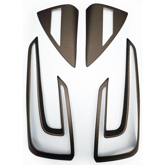 2024+ Tesla Model 3 Highland Dry Carbon Fiber Tail Light Trim Covers - 4-Piece Set