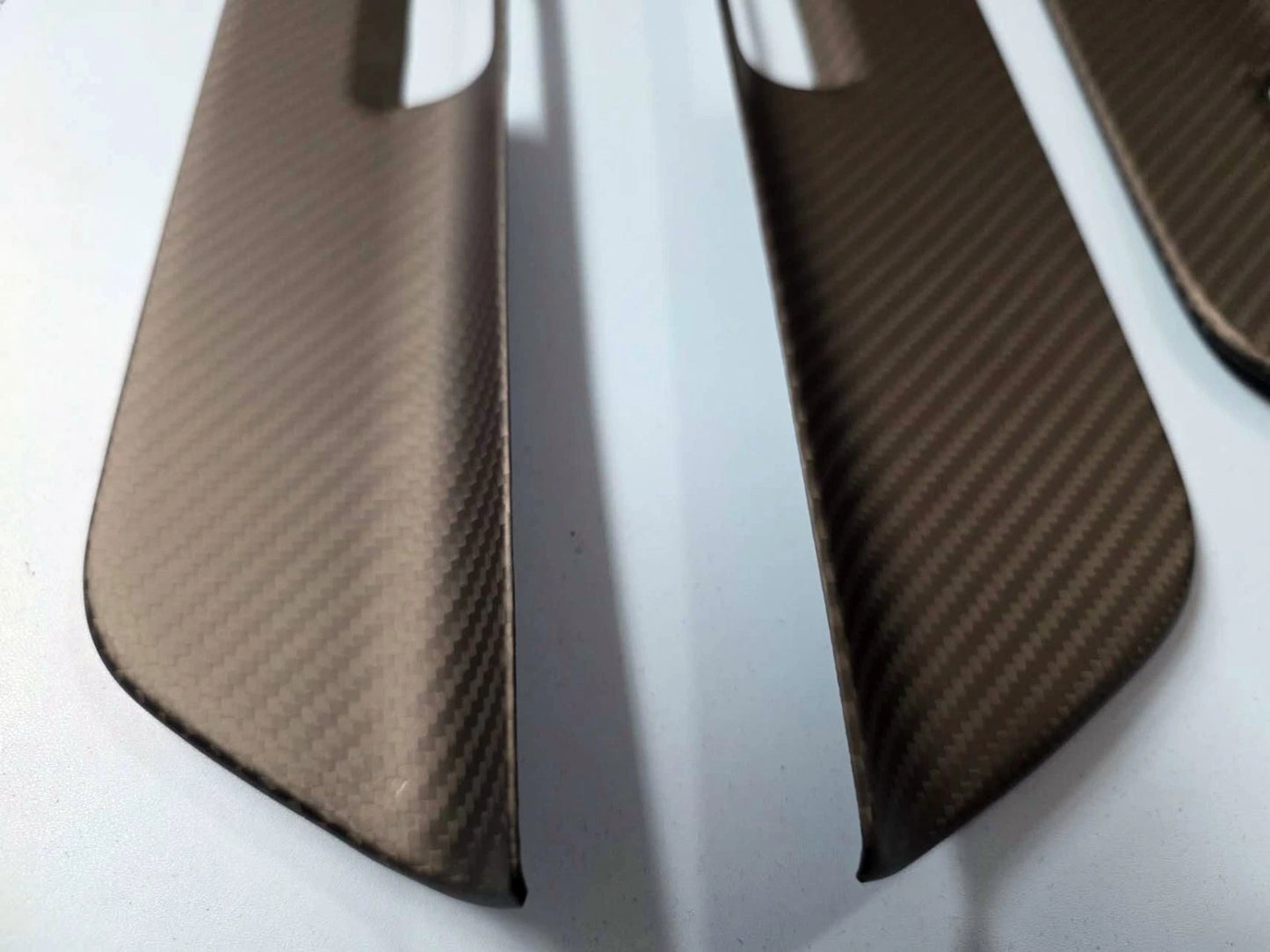 2024+ Tesla Model 3 Dry Carbon Fiber Door Sill Trim Overlays - 4-Piece Set