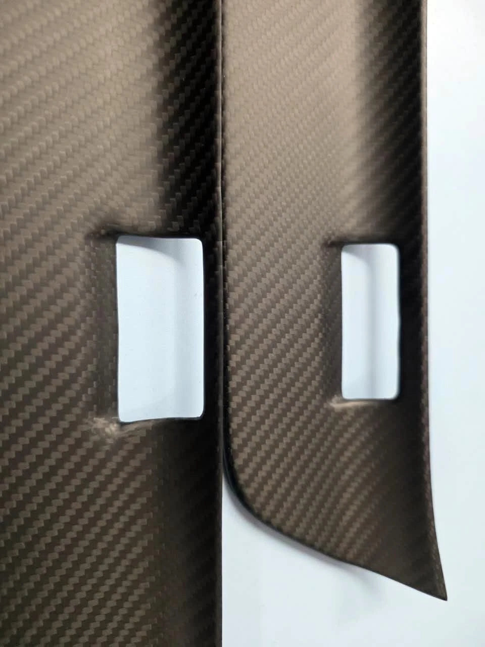 2024+ Tesla Model 3 Dry Carbon Fiber Door Sill Trim Overlays - 4-Piece Set