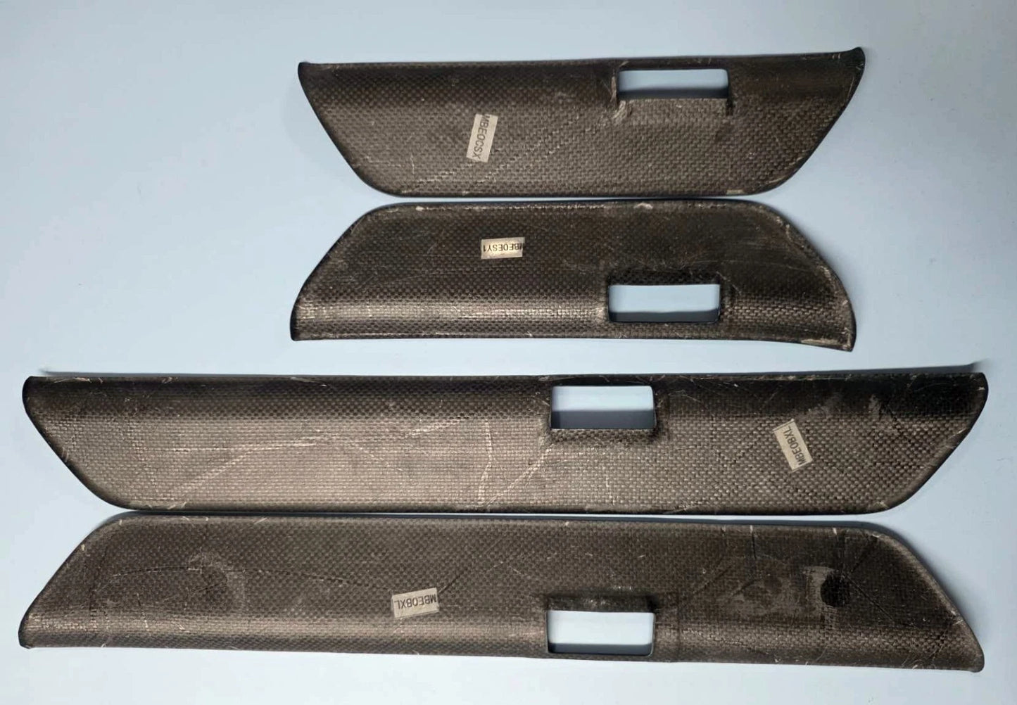2024+ Tesla Model 3 Dry Carbon Fiber Door Sill Trim Overlays - 4-Piece Set
