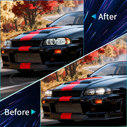 1998-2001 Nissan Skyline R34 GT-T ER34 / 1999-2002 GT-R BNR34 LED Headlight Set - LH + RH