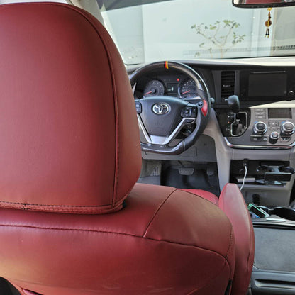 Toyota Sienna 2011-2020 LE XLE GR/GRMN Style Premium Leather Style Custom Seat Covers - 4 Seat Set